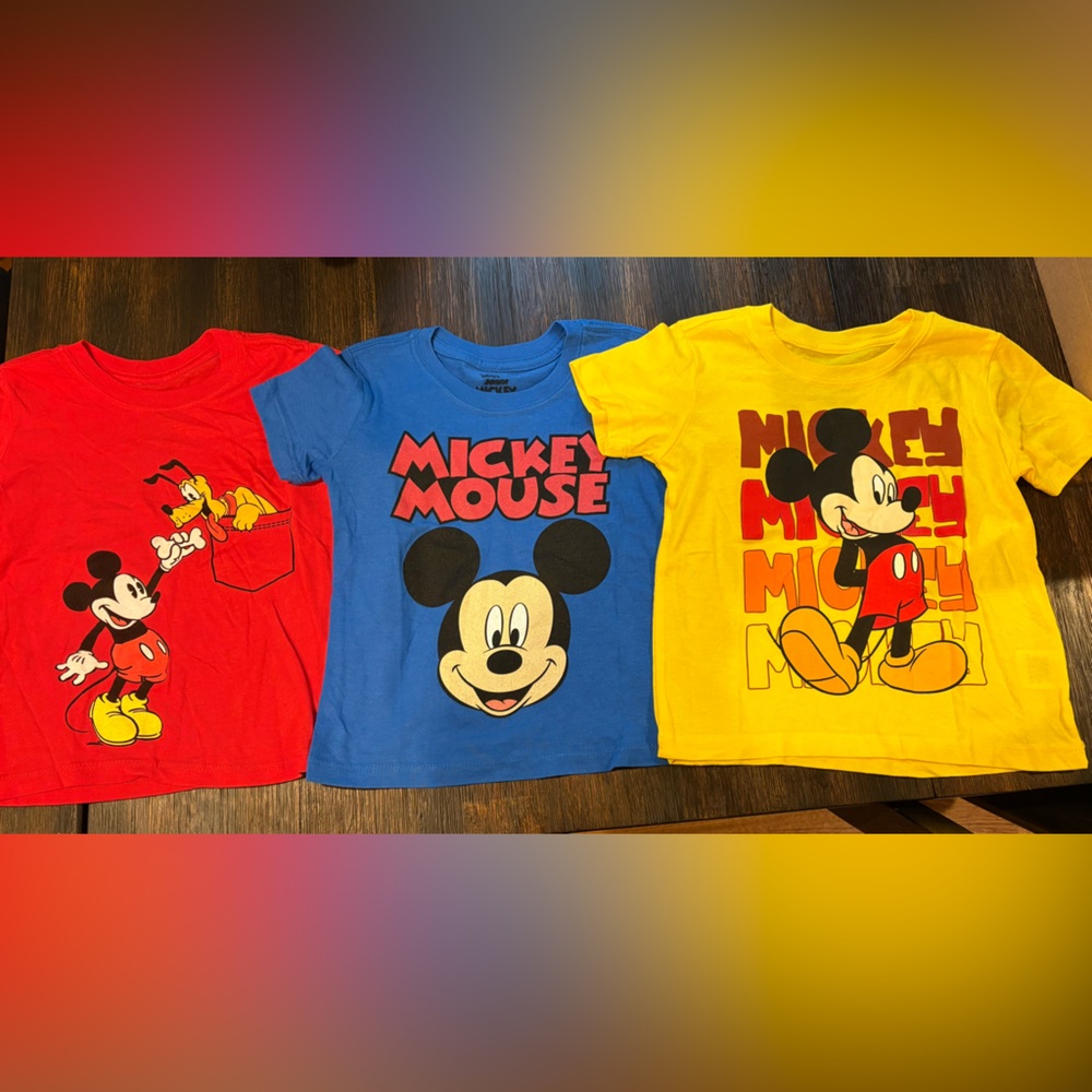 Brand New! Disney Mickey Mouse Toddler T-Shirts Set